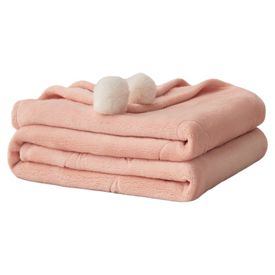 罗莱家纺秋冬沙发毯加厚保暖毛毯办公室午睡毯子空调毯法兰绒毯