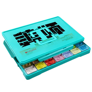 青竹水粉颜料套装大师丙粉工具艺考联考画画美术生专用绘画80ml42色果冻颜料初学者儿童画材经金典黑流光白