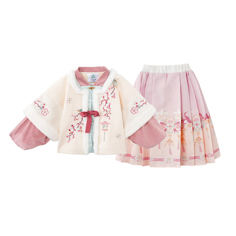 女童秋冬2026新款国风汉服连衣裙