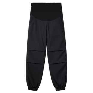 孕妇羽绒裤冬季外穿加绒加厚运动裤卫裤大码宽松保暖东北棉裤冬装