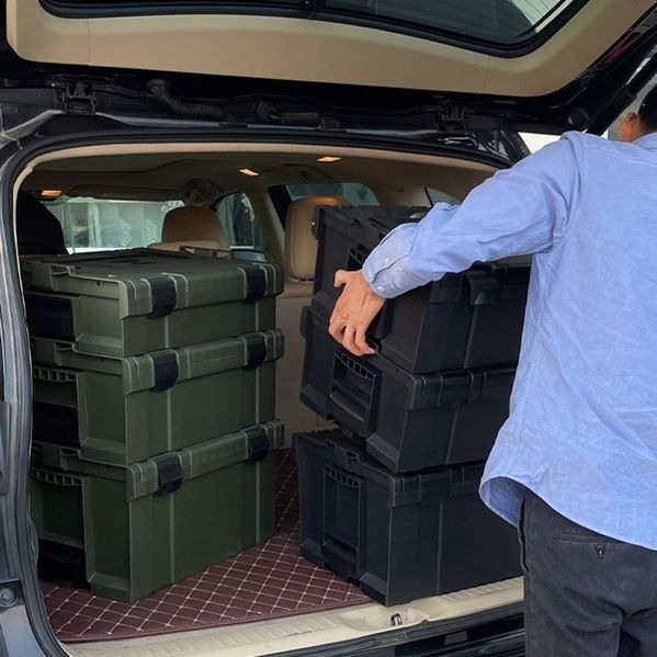 多层收纳箱堆叠组合式分层车载工具储物整理盒户外露营汽车后备箱