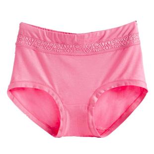 5条装胖MM内裤女纯棉中腰大码竹炭纤维莫代尔无痕高腰女装三角裤