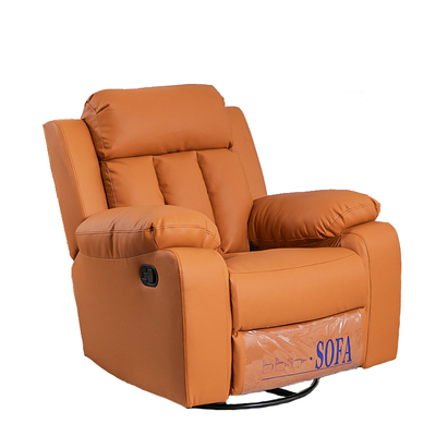 猫爪皮单人沙发可坐可趟高回弹