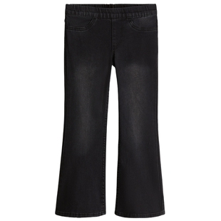 HM童装儿童女童牛仔裤春季弹力修身时髦休闲喇叭裤1228540