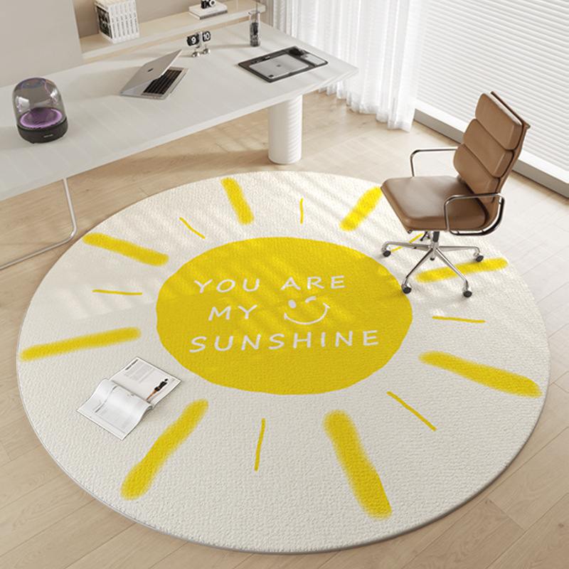 圆形地毯客厅卧室电脑椅电书房地竞地垫子家用垫转椅椅子垫办公室