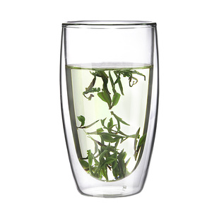 雅集双层家用隔热极简杯耐热防烫加厚玻璃杯透明杯咖啡杯绿茶杯