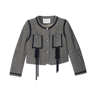 【浪漫秋日】MSLAN小香风miu系粗花呢短款外套MFCE2603