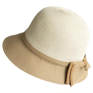 草帽女夏天薄款渔夫遮阳帽女士防晒帽时尚太阳帽草编帽子女夏凉帽