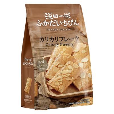 深田一彬香酥脆片扁桃仁薄脆饼干椰香坚果休闲零食小吃点心140g
