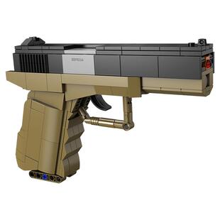 cada咔搭拼装积木枪模型小型儿童拼搭玩具枪男孩小孩生日礼物