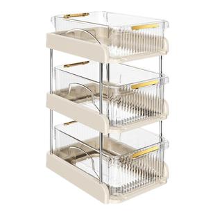 下水槽置物架抽拉式浴室柜下收纳盒多层卫生间洗手台下拉篮分层架