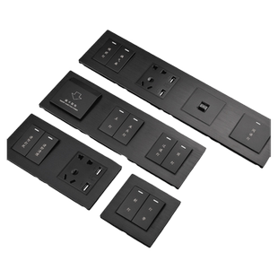 酒店宾馆床头柜控制开关面板 客房连联体组合开关插座 集控板定制