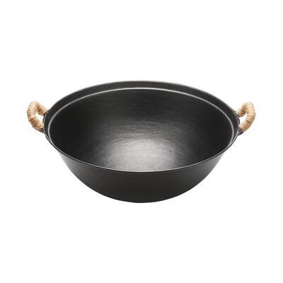 王源吉铸铁锅双耳苏锅王