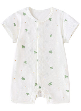 babylove宝宝连体衣夏季纯棉网眼
