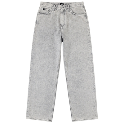 【张凌赫代言】Lee26春夏新品复古水洗宽松直筒牛仔裤浅灰色男潮