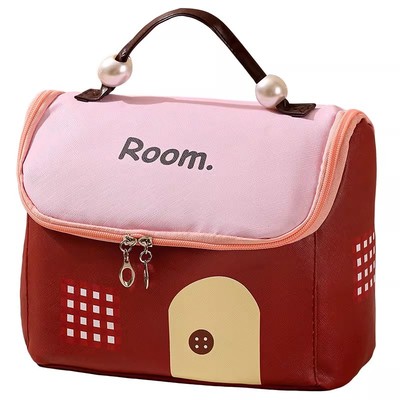 小房子化妆包女便携化妆品分区收纳包大容量外出旅行洗漱包化妆包