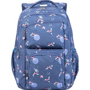 卡拉羊中学生书包初中小学生高年级女孩轻便减压大容量休闲双肩包