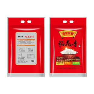 爆款大米袋2.5kg/5斤红色喜包 德聚良田 稻花香大米透气塑料 米袋