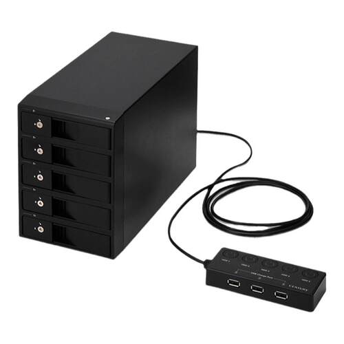 中国世特力裸族3.5英寸5盘位SATA高速USB3.0外置硬盘盒柜箱播放机