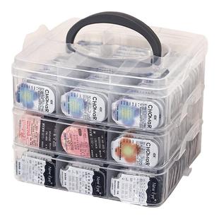 日抛美瞳收纳盒多副抽屉大容量九宫格桌面亚克力便携隐形眼镜盒子