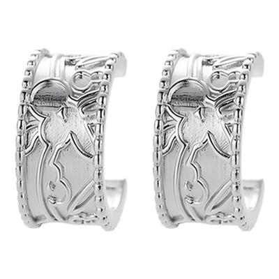 Dare买手店 soft room正品双果纹雕花灯笼花耳环圈圈耳饰原创首饰