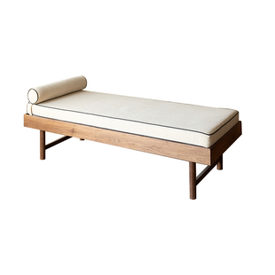 黑胡桃实木沙发床单人榻榻米沙发小户型客厅长条沙发凳卧室床尾凳