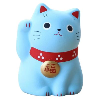 药师窑招财猫小摆件手工彩绘