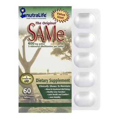 NutraLife腺苷甲硫氨酸肠溶片高效吸收呵护关节舒适灵活度情绪健