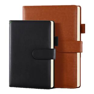 笔记本本子简约创意皮质搭扣记事本加厚日记本商务办公会议记录本大学生考研高颜值支持笔记本定制可印logo