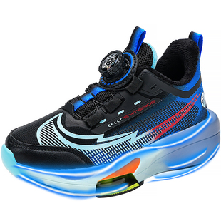 阿尔法3代跑步鞋子超轻减震儿童鞋男童皮面防水冬季加绒运动跑鞋