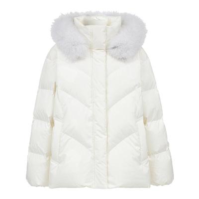 ONLY可拆卸毛领羽绒服