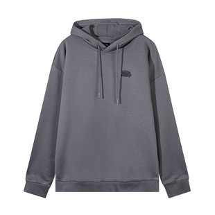 安踏加绒卫衣男款连帽2026春季新款青少年潮流帅气休闲长袖帽衫男