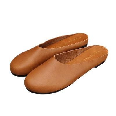 手工拖鞋春夏真皮平底凉拖鞋原创