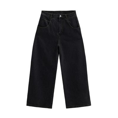 男道cleanfit水洗牛仔裤男春秋季复古宽松直筒阔腿裤美式高街裤子