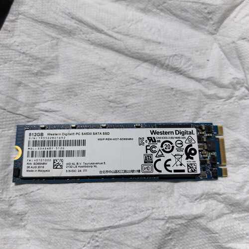 咨询后拍西部数据WD SA530 512GB M.2 SATA固态硬