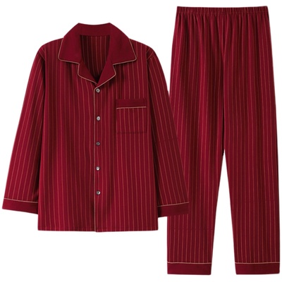 春秋款纯棉家居服猫人男士