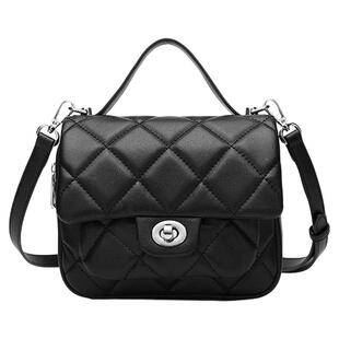 稻草人包包女包2025新款手提包小香风菱格包包百搭单肩斜挎包正品