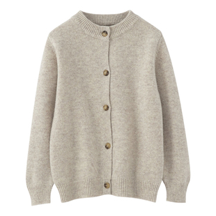 儿童羊毛开衫半高领加厚男童女童针织羊毛衫纯色外套宝宝韩版毛衣