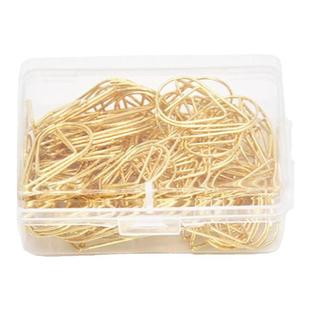 可爱水滴回形针办公用品创意回行针回旋针书签金色曲别针回型夹子