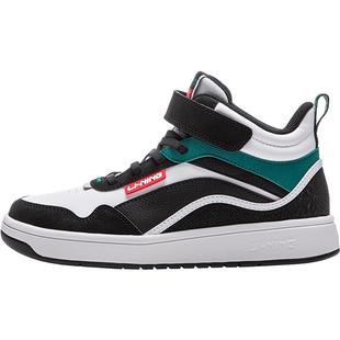 李宁儿童加绒二棉鞋高帮板鞋2024新款冬季男童鞋女童青少年运动鞋