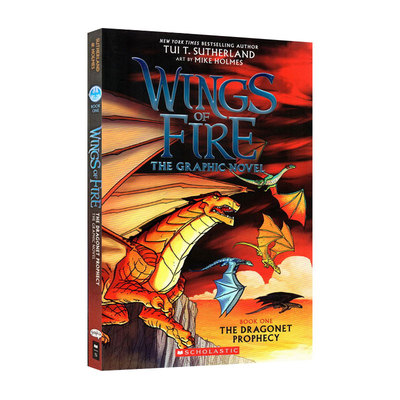 预售 英文原版 火之翼1 Wings of Fire Graphic Novel 1 The Dragonet Prophecy 儿童故事绘本 恐龙主题漫画 青少年奇幻小说
