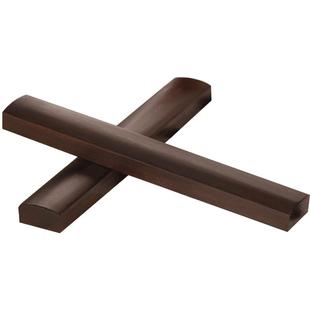 黑檀木镇纸镇尺书法原木压纸压条 实木质国画镇纸尺毛笔压纸石字压条震纸正尺 红木雕刻压书神器纸镇书镇定制