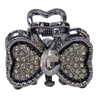 简语抓夹合金轻奢水钻蝴蝶结正品