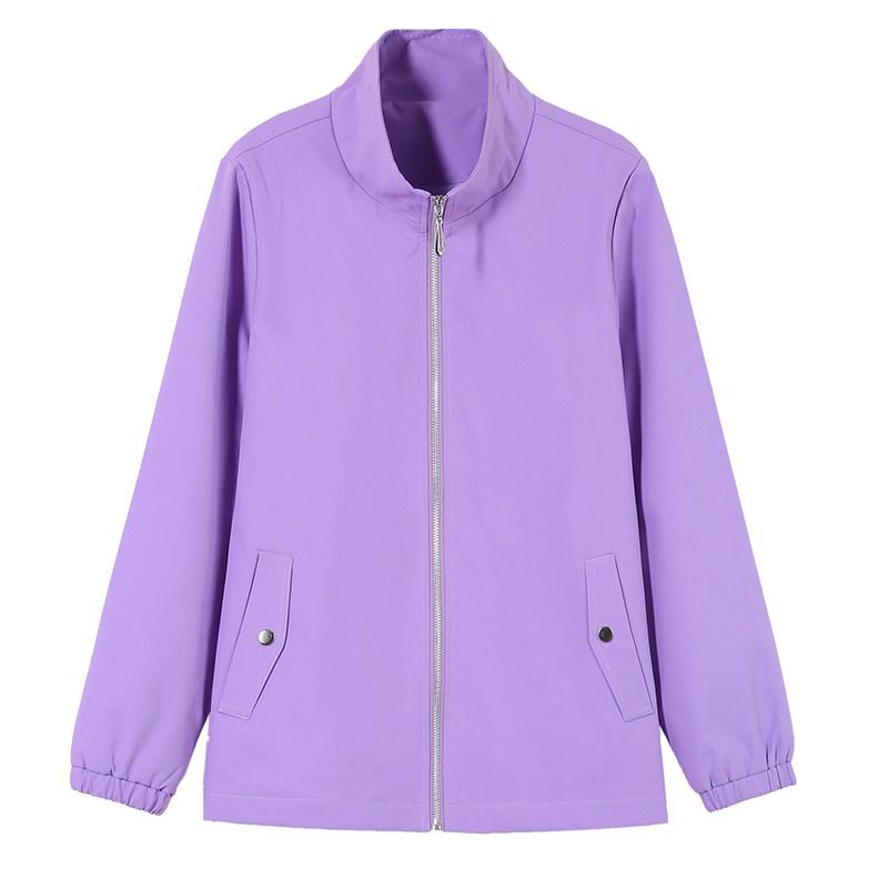 立领外套女春秋2025年秋季新款休闲时尚宽松上衣显瘦妈妈外搭夹克