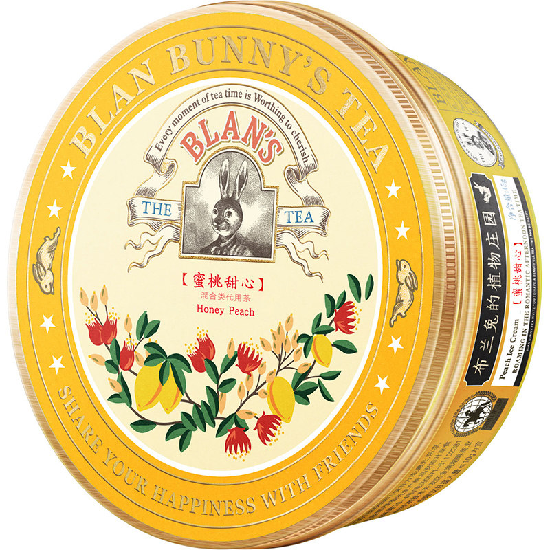 布兰兔blanbunny 蜜桃甜心少女茶果干花果茶网红饮品组合型水果茶