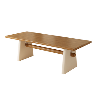 简约侘寂风实木餐桌椅组合原木家用饭桌客厅泡茶桌子洽谈桌椅茶台