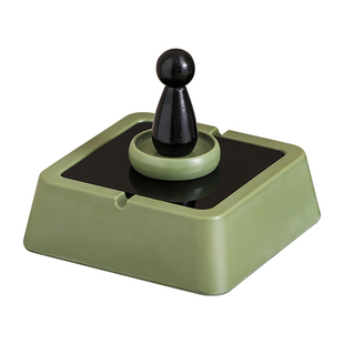 创意烟灰缸摆件家用客厅简约时尚办公室防飞灰带盖烟缸桌面装饰