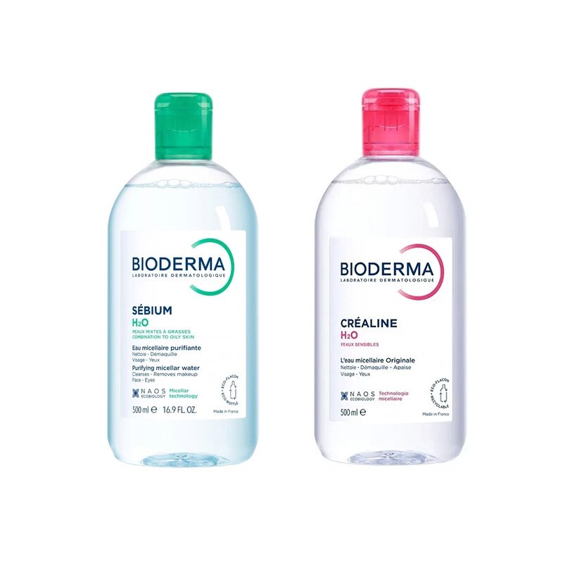 法国本土Bioderma贝德玛净妍卸妆水500ml 大绿水混合油性肌肤清洁