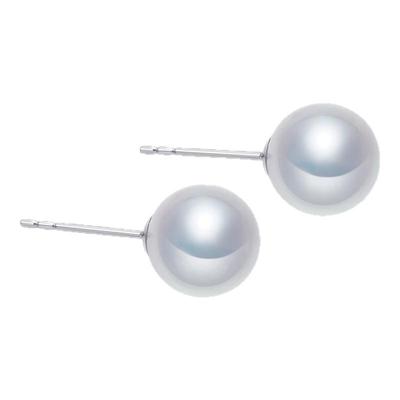 阮仕淡水珍珠耳钉18k天然小灯泡