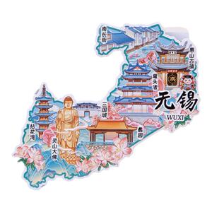 无锡金属冰箱贴南长街惠山古镇灵山大佛国潮原创旅游文创纪念品